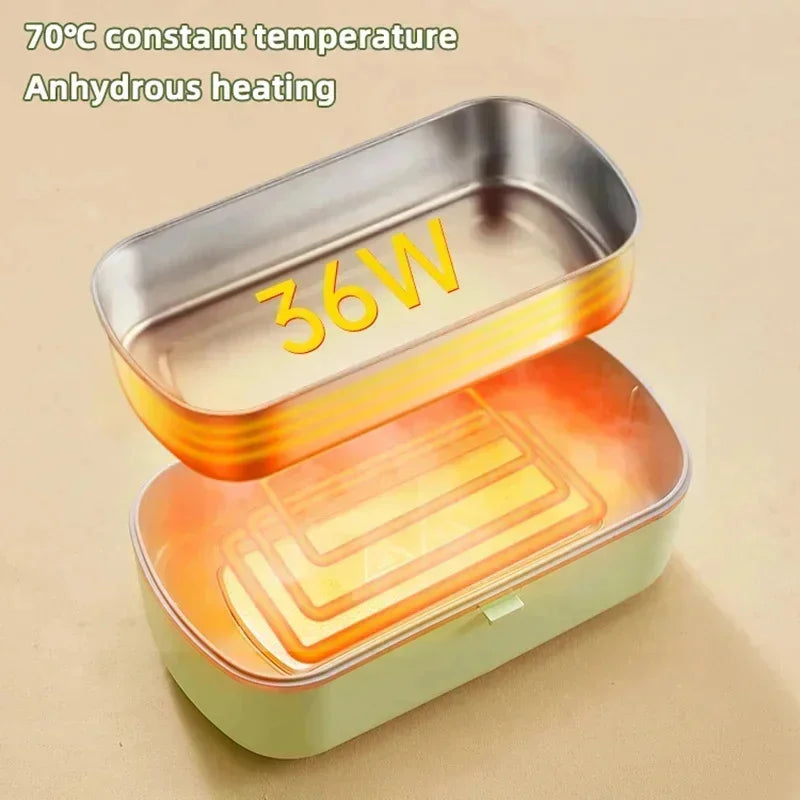 220V 36W 900Ml Electric Lunch Box Water Free Heating Box Stainless Steel Food Warmer Portable Thermal Boxes for Office School
